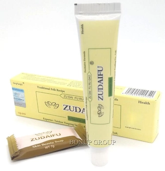 Мазь-крем от псориаза, дерматита, экземы Zudaifu QingFangLi не содержит гормональных препаратов Original антисептическая, противогрибковая, 15 г.