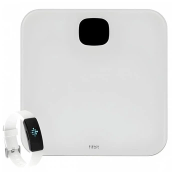 Напольные весы Fitbit Aria Air + смарт часы Inspire HR Square White (TMiz14454)