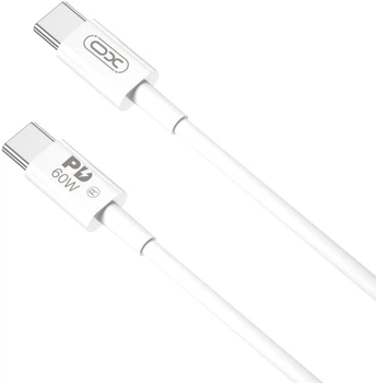 Кабель XO Type-C-Type-C NB-Q190A PD 60W 3A 1 м White (98001)