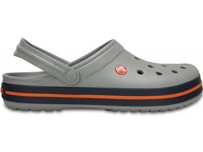 Унісекс крокси Crocs Crocband Light Grey/Navy M6-W8 38-39р. (23,8 см) Сірі