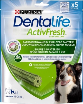 Снеки для собак PURINA Dentalife ActiveFresh M 5шт/115г (DLPPUIPRZ0002)