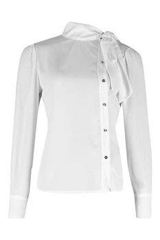 Блуза з зав'язкою бантом Boohoo Біла (9853 L/46)