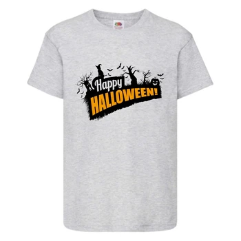Футболка дитяча Хеллоуїн (Halloween), сіра (halloween-04-gray) 140 см