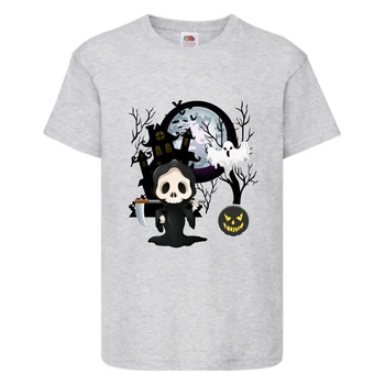 Футболка дитяча Хеллоуїн (Halloween), сіра (halloween-01-gray) 116 см