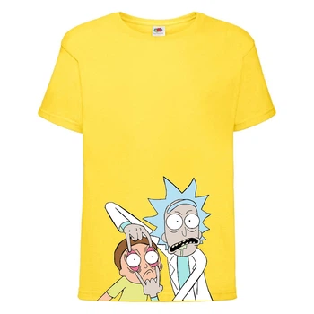 Футболка Рик и Морти 1 (Rick and Morty) желтая 164 см