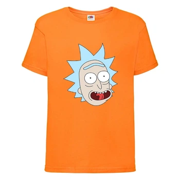 Футболка Рик и Морти (Rick and Morty) оранжевая 128 см