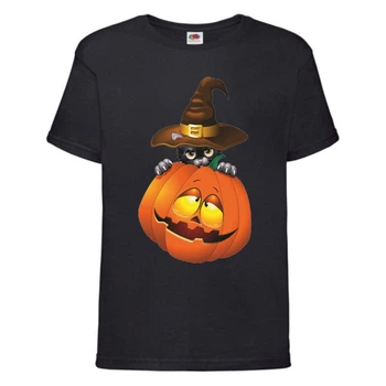 Футболка дитяча Хеллоуїн (Halloween) чорна (halloween-013-black) 116 см