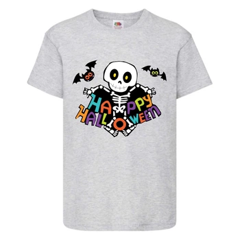Футболка дитяча Хеллоуїн (Halloween), сіра (halloween-03-gray) 128 см