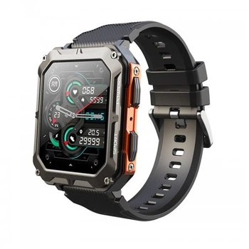 Мужские умные часы Modfit Iron Black-Orange чёрные с оранжевым