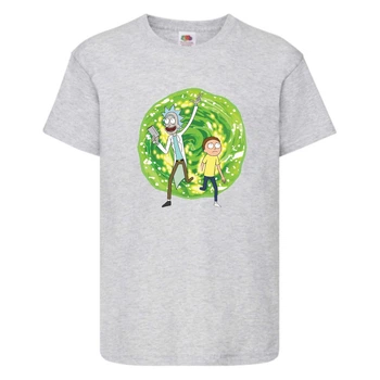 Футболка Рик и Морти 6 (Rick and Morty) серая 128 см