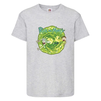 Футболка Рик и Морти 4 (Rick and Morty) серая 116 см