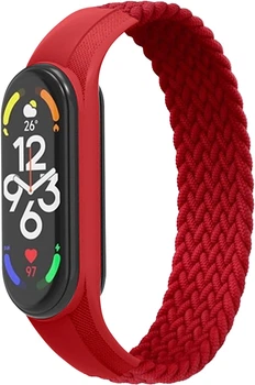 Ремінець ArmorStandart Braided Solo Loop для Xiaomi Mi Band 7/6/5/4 Size S Red (ARM59182)