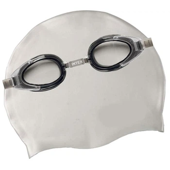 Шапочка для плавания с очками Intex 55649 K обхват 52х65 см (IP-174000)