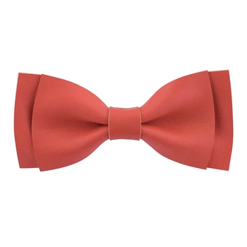 Бабочка Bow Tie House кожаная Coral 10369