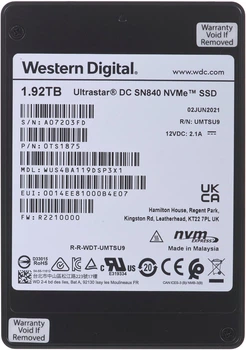 Western Digital Ultrastar DC SN840 NVMe SSD 1.92TB U.2 PCIe 3.1 x4 (0TS1875)