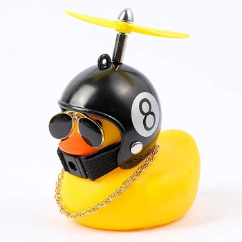 Гумова качечка в шоломі, аксесуар на торпеду, Шалена качка, Crazy Duck (1206234201)
