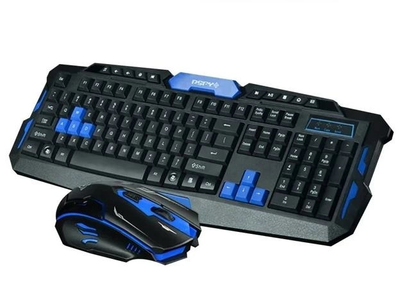Игровая беспроводная клавиатура с мышкой HK8100 Eng/Ru Черный (НФ-00006612)