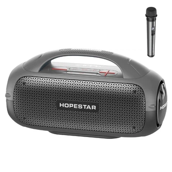 Портативная беспроводная Bluetooth колонка Hopestar A50 |BT5.1, 80W, TWS, AUX/TF/USB, 8h, IPX6| Grey