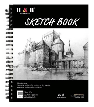 Скетчбук H&B альбом для графики 100 листов