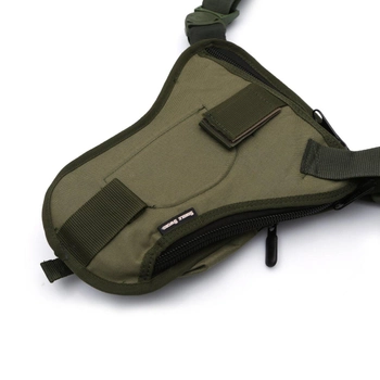 Тактическая поясная/ножная сумка кобура со специальным отделением Single Sword олива