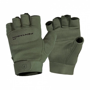 Тактические перчатки Pentagon Duty Mechanic 1/2 Gloves P20010-SH Medium, Олива (Olive)