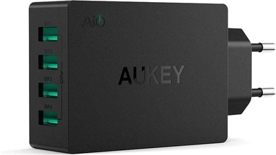 Зарядний пристрій Aukey PA-U36 4x USB-A 8A (0601629299099)