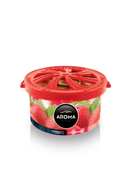 Ароматизатор Aroma Car Organic Гелевый освежитель воздуха Зеленый чай Клубника для автомобиля 40г (LI-D_22-O)