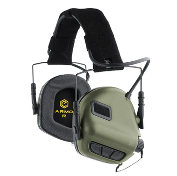 Активні навушники для стрільби Earmor M31 + Кріплення на шолом "Чебурашка" OD/Олива