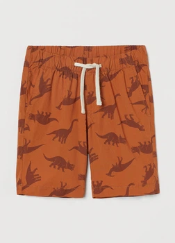 Шорты котоновые с карманами для мальчика H&M Динозавр 0934482-007 098 см (2-3 years) Коричневый