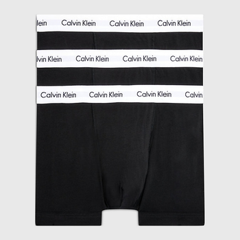 Spodenki Calvin Klein Underwear 3P Trunk 0000U2662G-001 S 3 szt. Czarny (5051145283372)