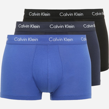 Набір трусів шорти Calvin Klein Underwear 3P Low Rise Trunk 0000U2664G-4KU XL 3 шт Чорний/Темно-синій/Синій (8719115000035)