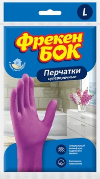 Перчатки рельефные Фрекен Бок розовые крепкие L 0003593
