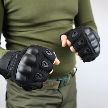 Тактические рукавицы Oakley без пальцев размер L Черные