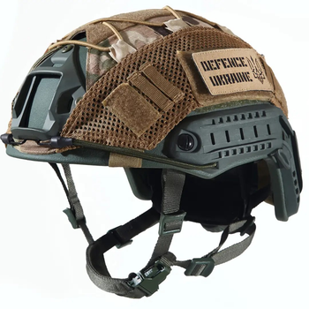 Каска шлем тактический защита | Кавер Мультикам "FAST NIJ IIIA" баллистический шлем кевларовый Хаки
