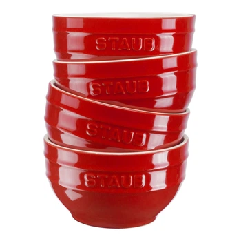 Набор из 4 салатников Staub Ceramique красный (40508-146-0)