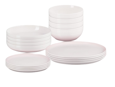 Столовий сервіз Le Creuset Coupe 16 предметів 4 персони Shell Pink (le_dinnerware_set_p)