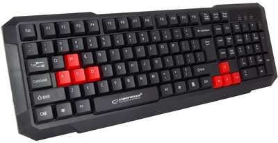 Клавіатура дротова Esperanza Aspis EGK102 USB Black/Red (EGK102R)