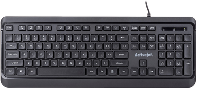 Клавіатура дротова Activejet K-3904 USB Black
