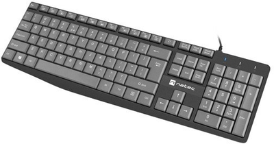 Клавіатура дротова Natec Nautilus US slim USB Black/Gray (NKL-1507)