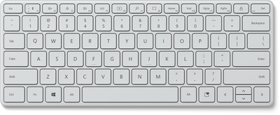 Клавіатура бездротова Microsoft Bluetooth Compact White (21Y-00038)
