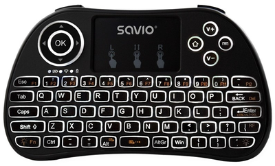 Klawiatura bezprzewodowa Savio KW-02 Bluetooth Czarna (5901986044055)