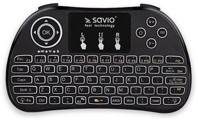 Клавіатура бездротова Savio KW-02 Bluetooth Black (5901986044055)