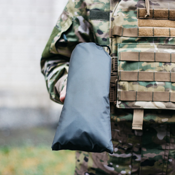 Дождевик пончо Хаки для военных, плащ-палатка тактический рип-стоп.