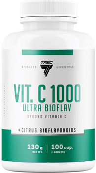 Witamina C + ekstrakt bioflawonoidów cytrusowych Trec Nutrition Vit. C 1000 Ultra Bioflav 100 kapsułek (5902114015169)
