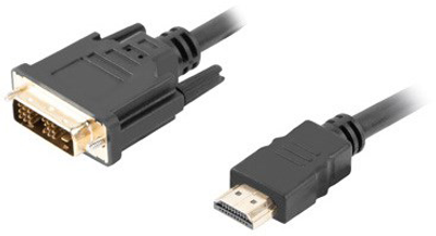 Кабель Lanberg video cable adapter 3 m HDMI Type A (Standard) DVI-D Black (CA-HDDV-10CC-0030-BK)