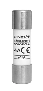 Предохранитель цилиндрический плавкий 4А gG/gL 10х38мм [i0610012] e.fuse.1038.4 E.NEXT
