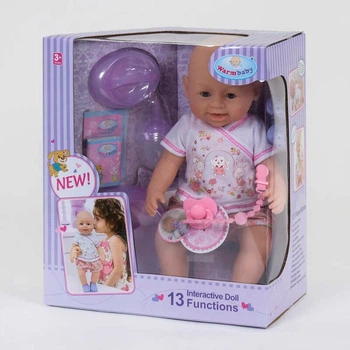 Пупс функциональный Warm Baby WZJ 030-518, 13 функций