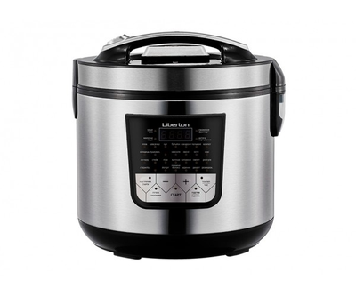Мультиварка Liberton LMC-3106, Silver/Black, 900W, 5л, керування електронне, 33 програми, таймер, підтримка температури, тефлонове покриття чаші