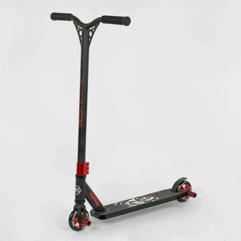 Самокат трюковый Best Scooter 94655 алюминий HIC-система пеги колеса 10 см Черный с красным