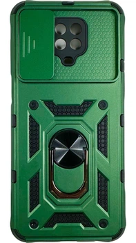 Чехол Camshield c кольцом-подставкой на Xiaomi Redmi Note 9s зеленый